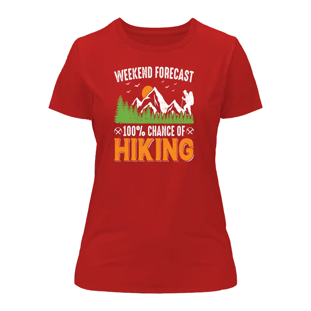 Outdoorzees Weekend Forecast 100% Hiking T-Shirt for Women - Image 2
