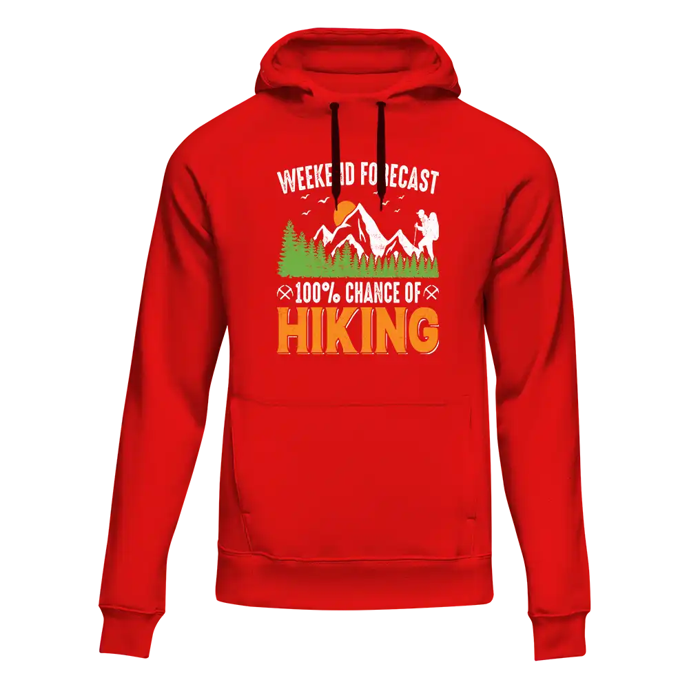Outdoorzees Weekend Forecast 100% Hiking Unisex Hoodie - Image 3