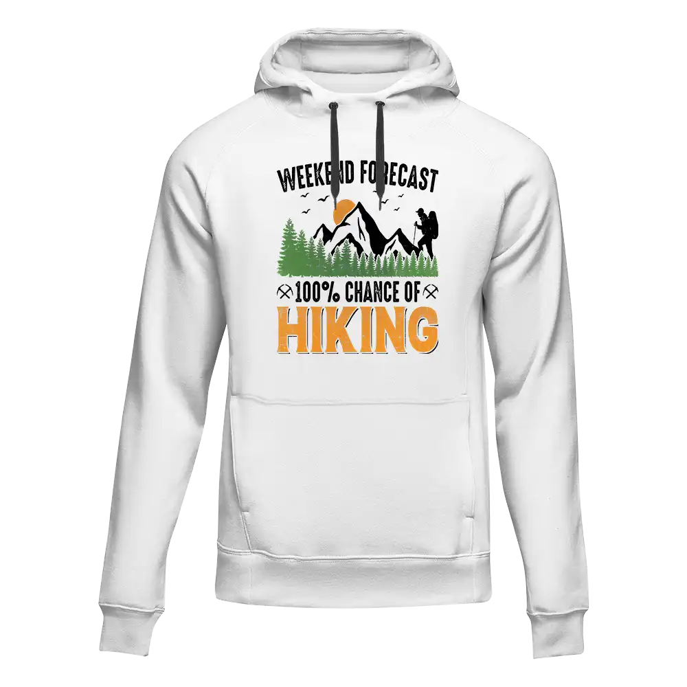 Outdoorzees Weekend Forecast 100% Hiking Unisex Hoodie - Image 4