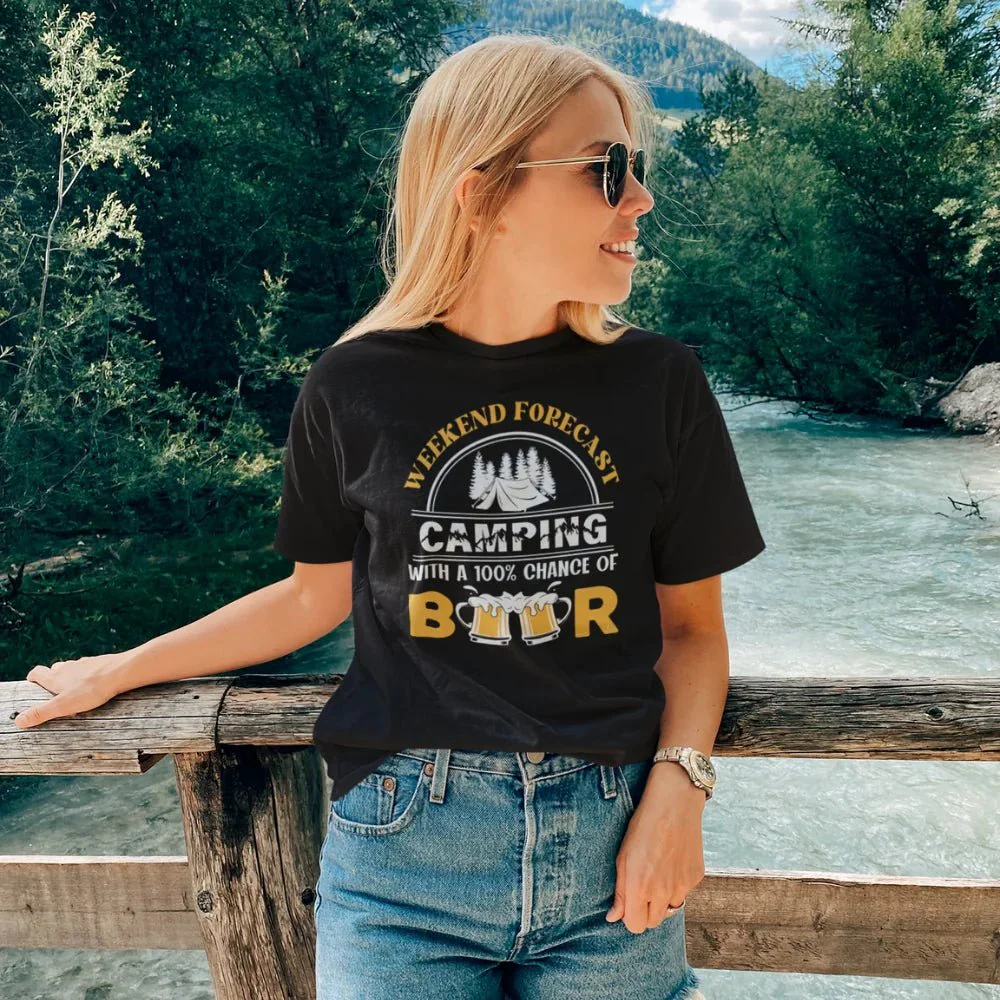 Outdoorzees Weekend Forecast T-Shirt for Women - Image 4