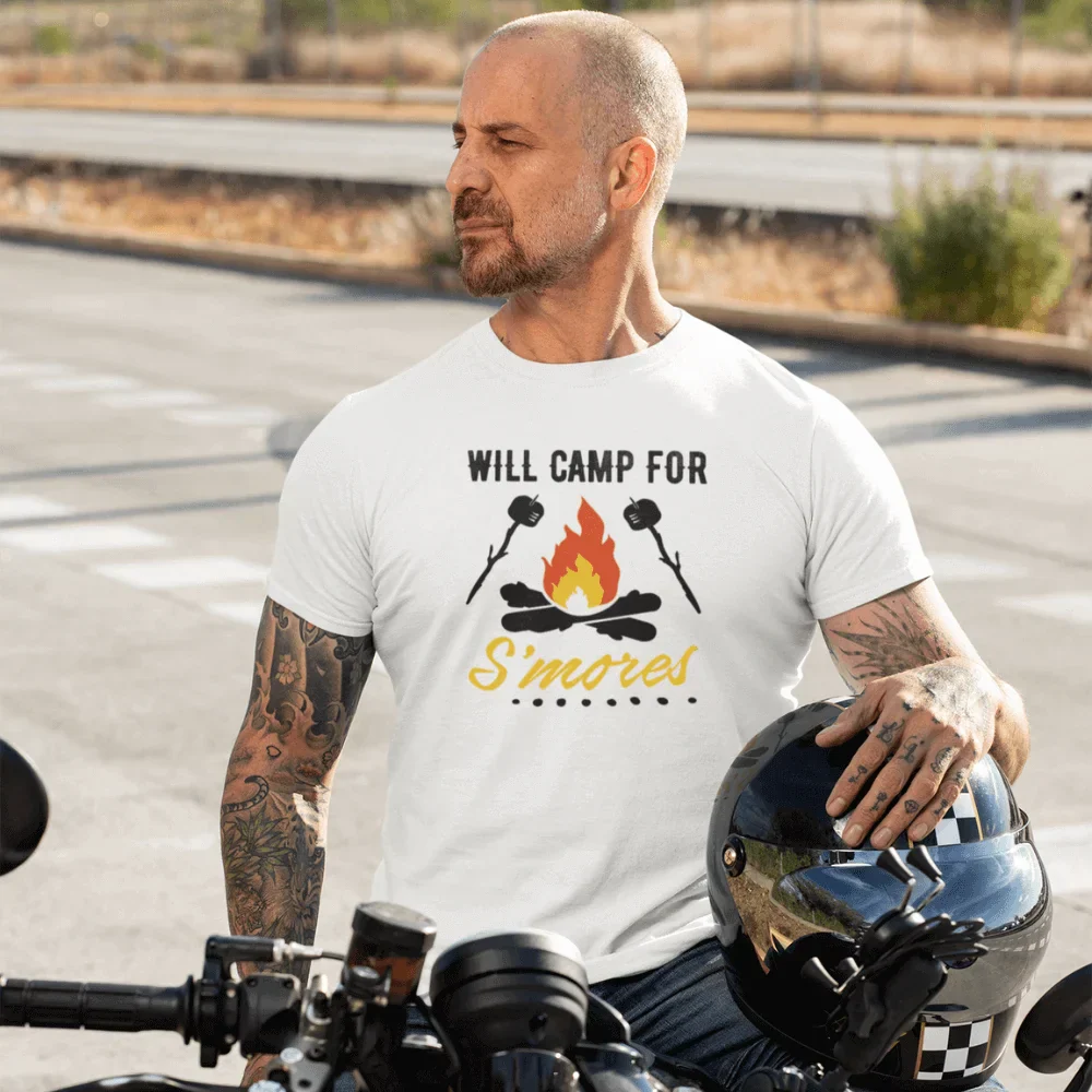 Outdoorzees Will Camp For Smores Man T-Shirt - Image 2