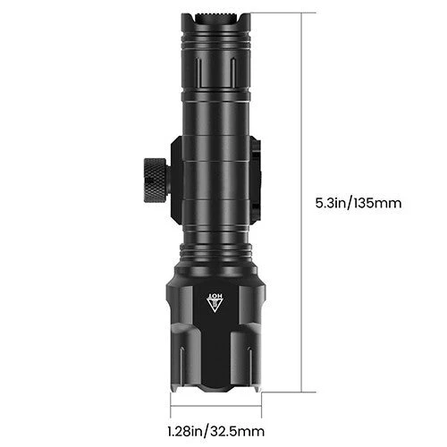 MUCITUP WL-25 Tactical Weaponlight Flashlight, 1200LM, USB Rechargeable – Black or Tan - Image 5
