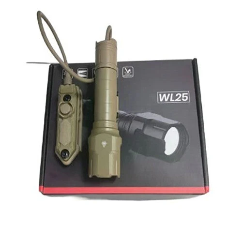 MUCITUP WL-25 Tactical Weaponlight Flashlight, 1200LM, USB Rechargeable – Black or Tan - Image 6