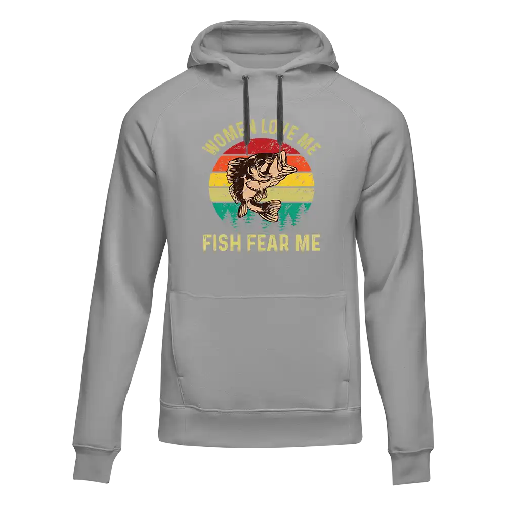 Outdoorzees Women Love Me Fish Hate Me Unisex Hoodie - Image 3