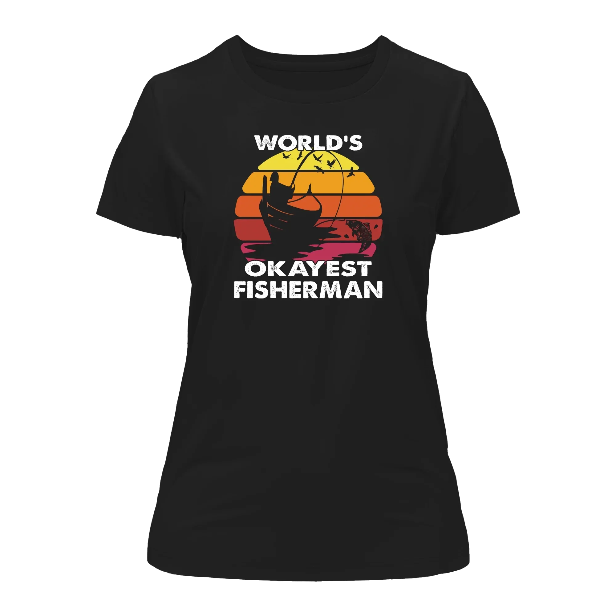 Outdoorzees World's Okayest Fisherman T-Shirt for Women