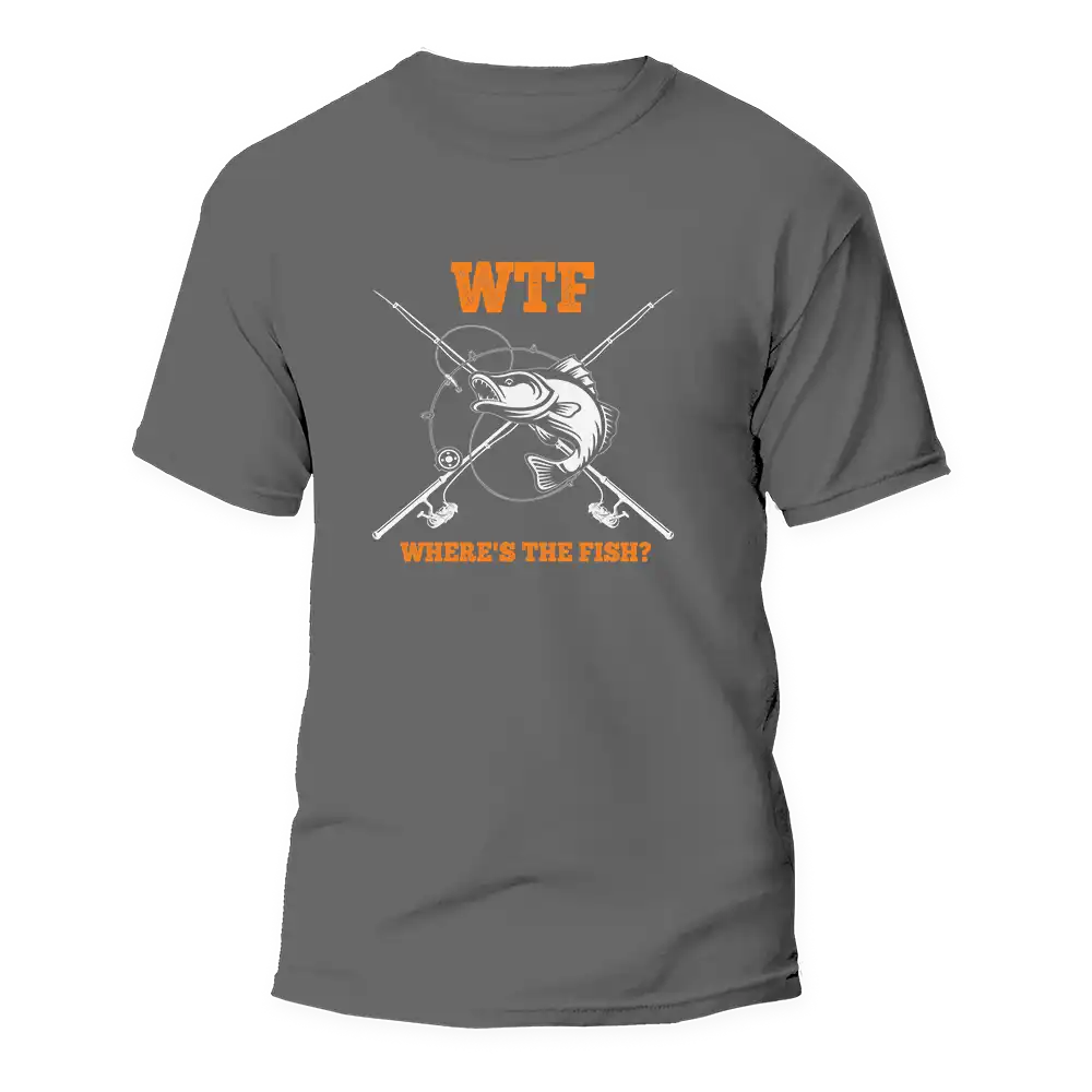 Outdoorzees WTF Where's The Fish Man T-Shirt - Image 2