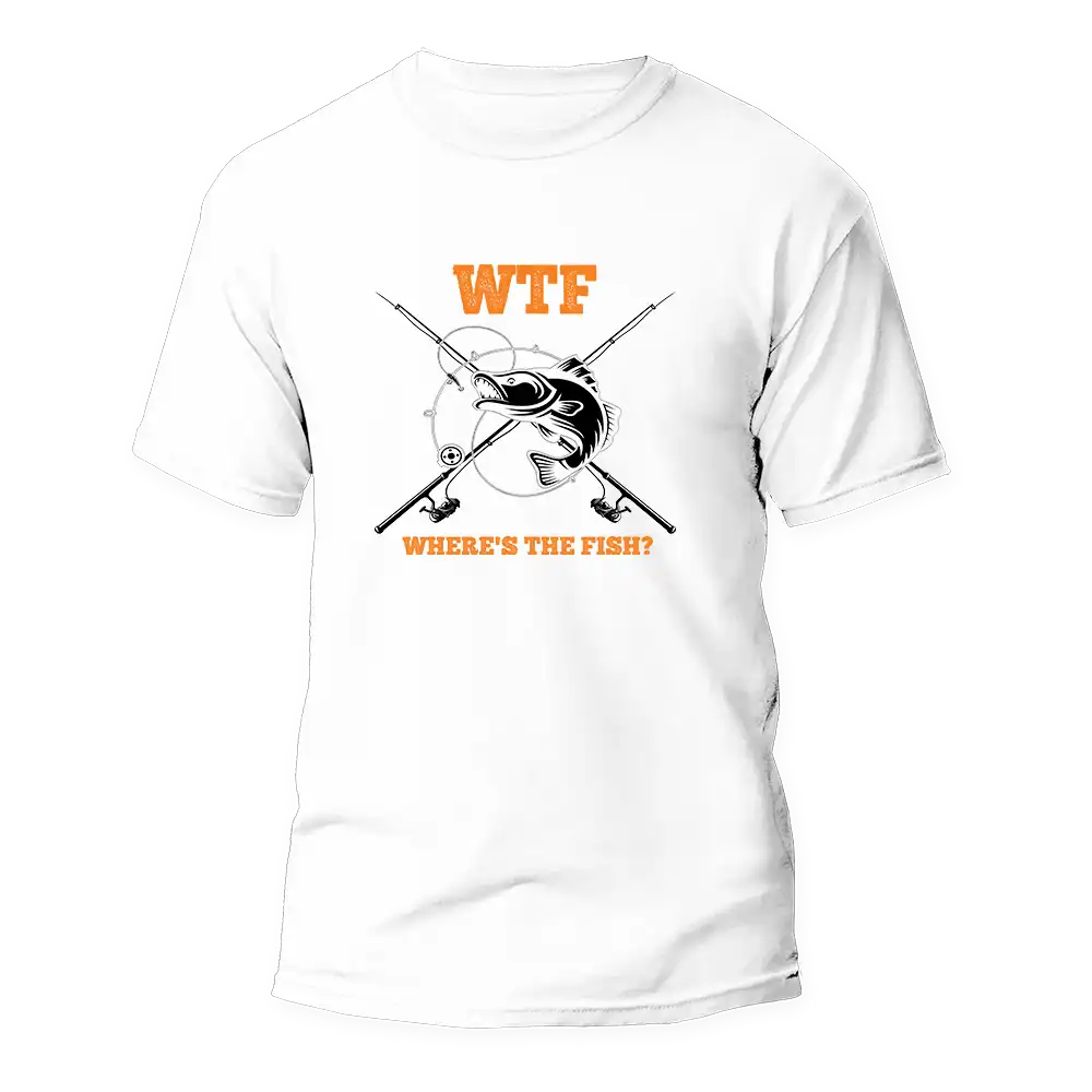 Outdoorzees WTF Where's The Fish Man T-Shirt - Image 3