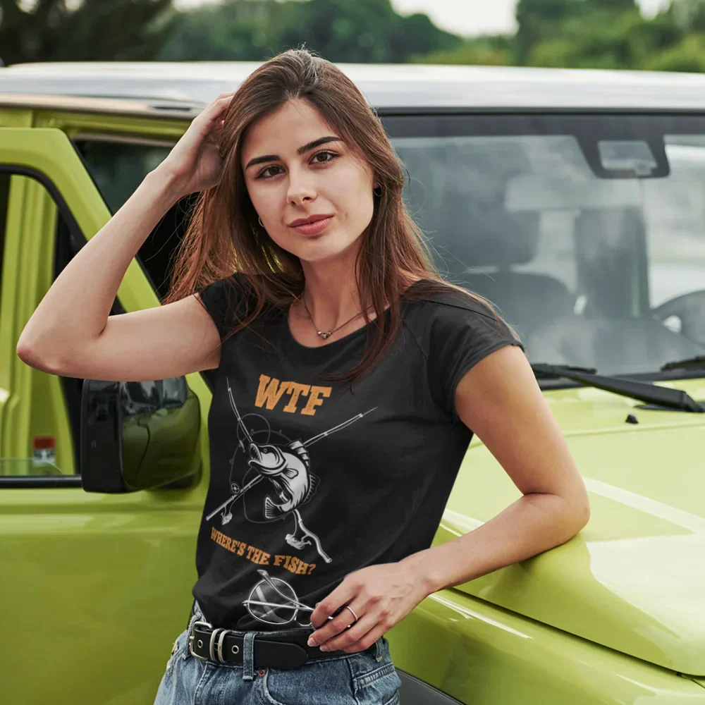 Outdoorzees WTF Where's The Fish T-Shirt for Women - Image 4
