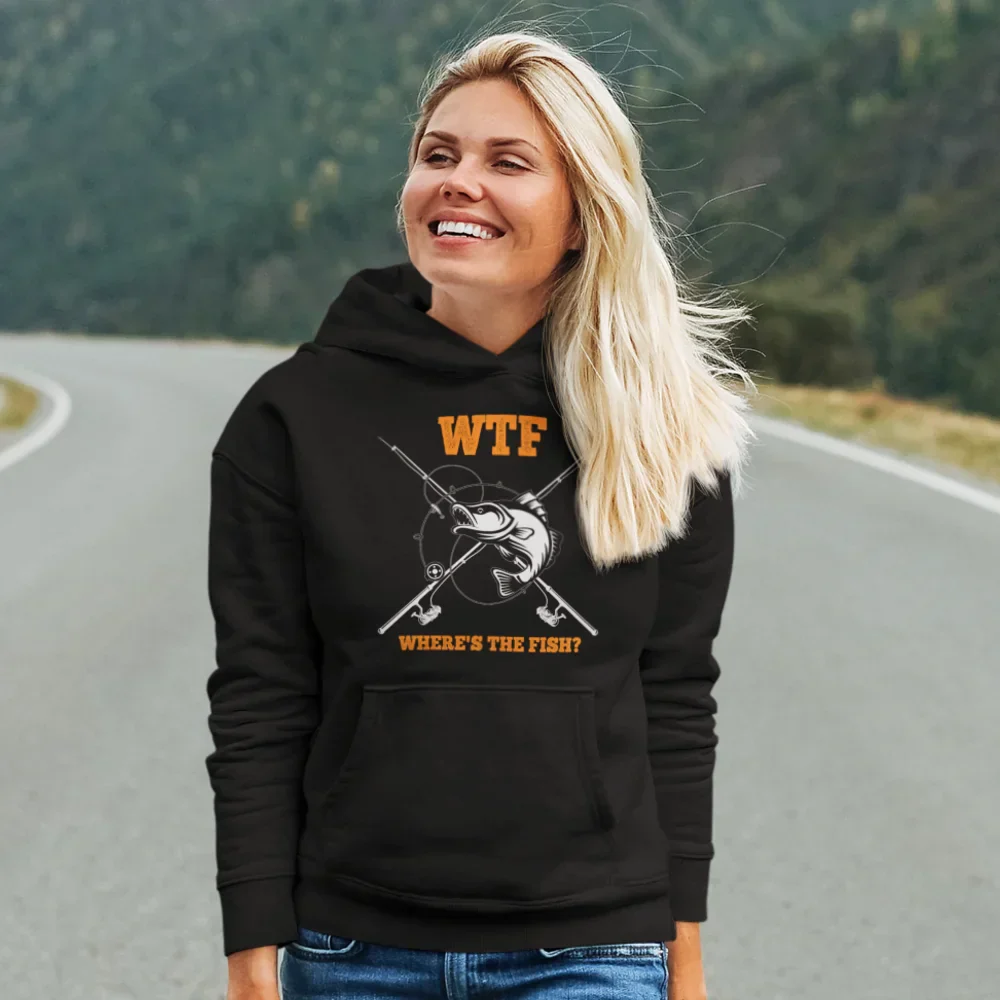 Outdoorzees WTF Where's The Fish Unisex Hoodie - Image 5